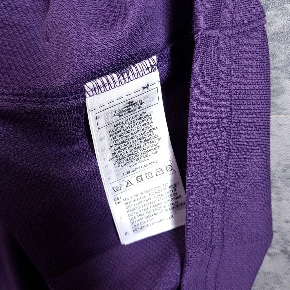 ADIDAS Manchester United UK Soccer Polo Shirt Mens LARGE Purple JP3105